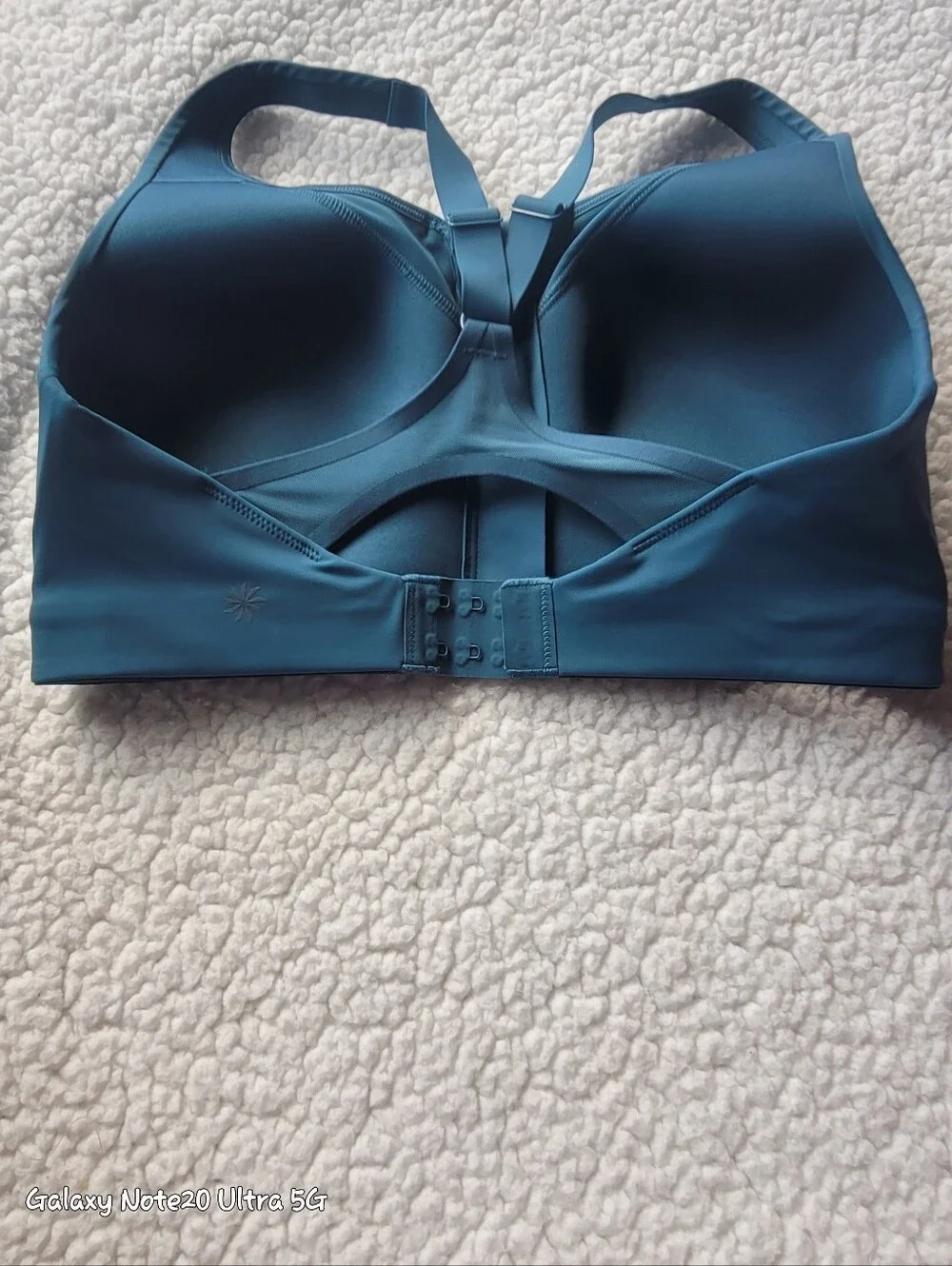 NWOT Athleta Premium High-Support Sports Bra - 34DD - Steel Teal Blue